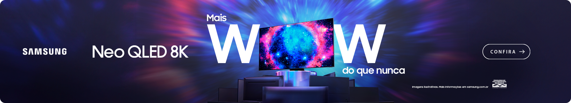 Fast Shop - Quem disse não dá para ter um cinema em casa? 🎞 Aproveite a  super definição 4K da Smart TV Samsung QLED de 55 para assistir filmes,  vídeos e ter