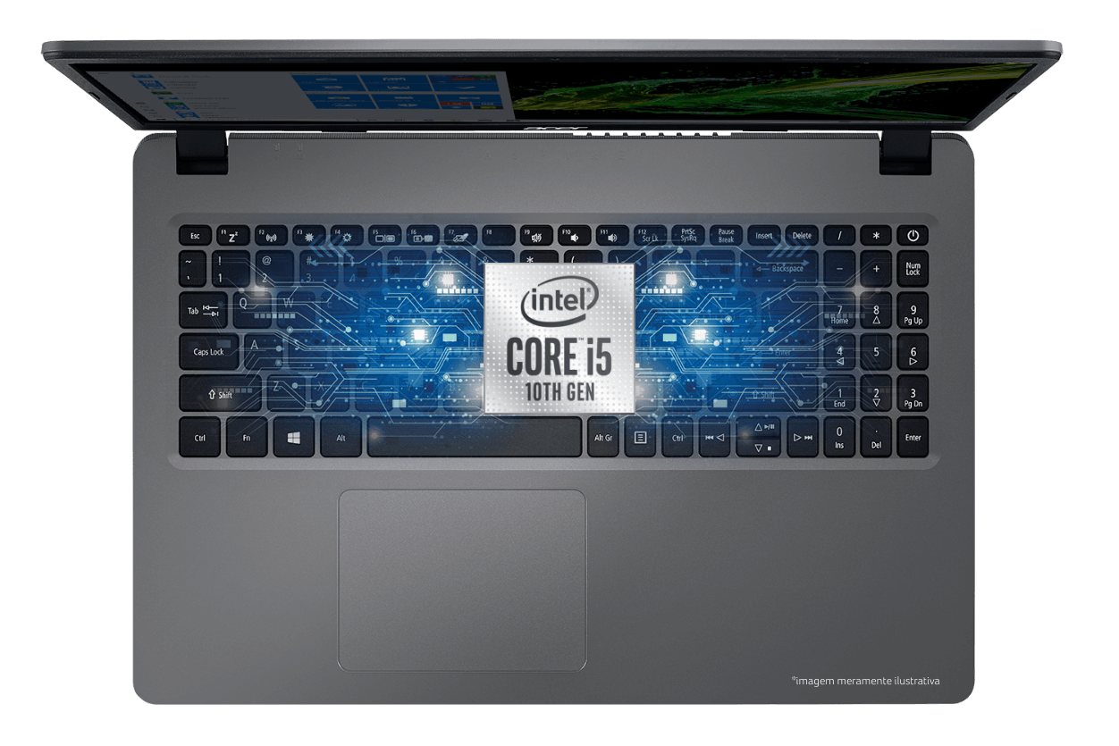 Notebook A315-54-54B1 e selo Intel® Core™ i5