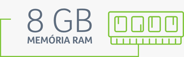 Ícone memória RAM de 8 GB